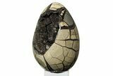 Septarian Dragon Egg Geode - Black Crystals #235342-2